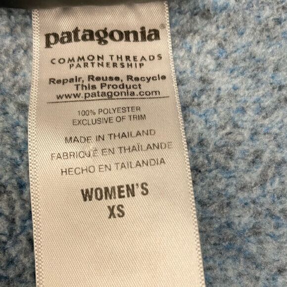 Women’s Blue Patagonia Jacket 1/4 Zip Pullover Size XS - Picture 9 of 12